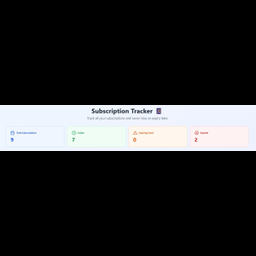 Subscription Tracker
