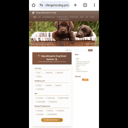 Hypoallergenic dog online selector