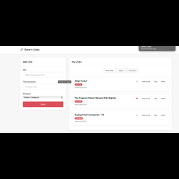 Link saving website