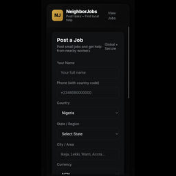 NeighborJobs — Post Job