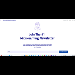 A Little Wiser Newsletter