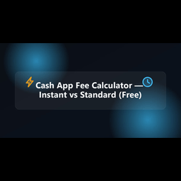 Cash App Fee Calculator 