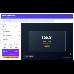Screen Size Calculator
