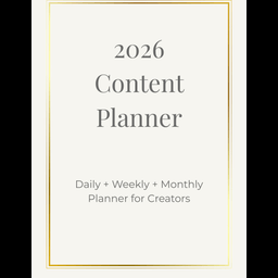 2026 Content Planner for Creators